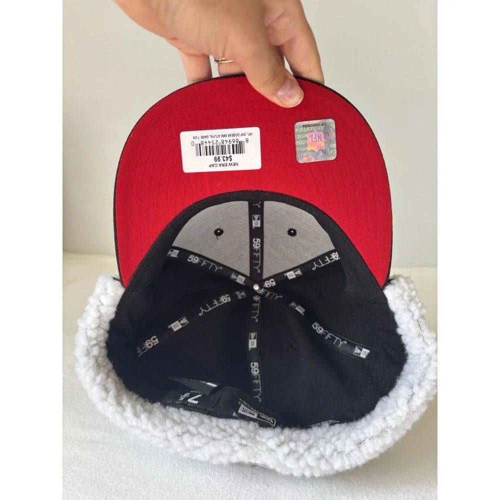 NFL Men's Atlanta Falcons Red/Black New Era Dog Ear Flat Bill Hat 7 5/8 6 Panel